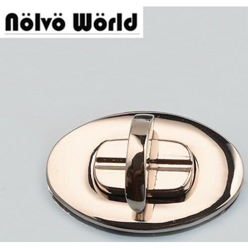 20pcs 50*33mm big twist turn locks polished silver alloy accessories crafts fasten