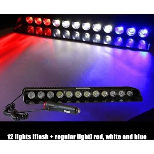 Car Light Modification 12LED Suction Cup Strobe Police Lights Auto Warning Flashing Light Shovel Lamp