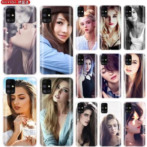 Pretty lady For Case Samsung A51 A10 A10S A11 A20 A20S A20E A30 A30S A40 A40S A50 A60 A70 A70S A80 A90 A21 A31