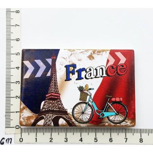 France)Fridge Magnet Creative Travel Commemorate Crafts 33D Ornaments Magnetism Resin Material Refrigerator Stickers