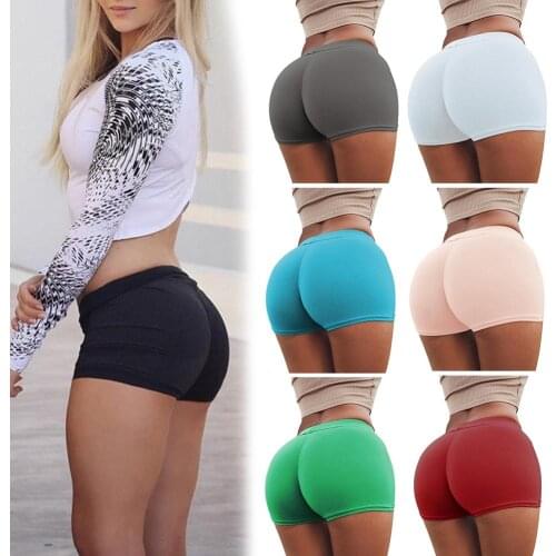 Hot Sexy Womens Sports High Waist Shorts Athletic Gym Workout Fitness Leggings Athletic Breathable