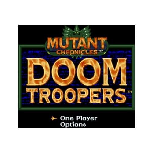 Mutant Chronicles - Doom Troopers NTSC Version 16 Bit 46 Pin Big Gray Game Card For USA Game Players