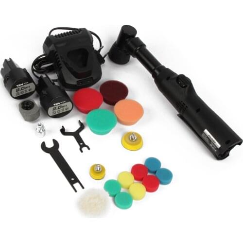 KKMOON Portable Car Polishing Machine Mini Electric Auto Polisher Handheld Rechargeable Car Polishing and Waxing Machine Kit