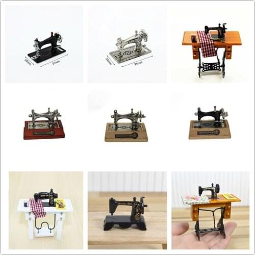 Dollhouse Mini Sewing Machine Play Scene Model for Dollhouse Furniture Dollhouse Decorative Accessories