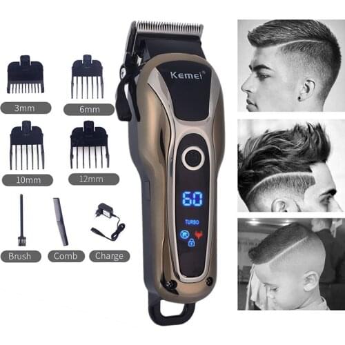 Mens Electric Hair Clipper Kit Barber Professional Cordless Hair Trimmer Razor Self Haircut Machine With Limit Combs Brand New