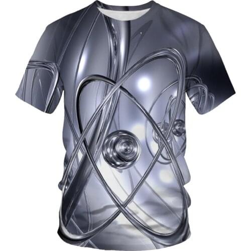 O-neck Jacket Men Women Creative Rectangular Irregular Personality 3D T-shirt Harajuku Style Summer