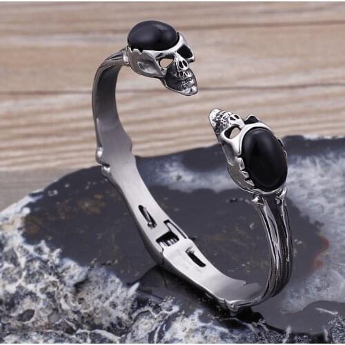 Featured Fashion Mens Bracelet Titanium Steel Fashion Bracelet Skull Bracelet Accessories