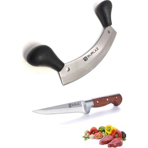 Kitchen Handmade Stainless Steel Knife Set Meat Chopping Knife Pizza Cutter Rocker Pizza Slicer Knives мясорубка кухонный нож