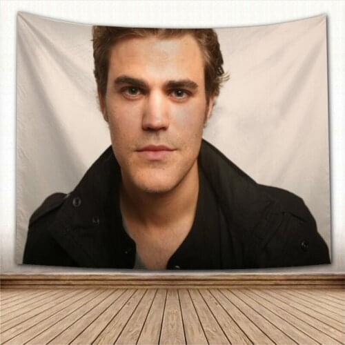 Paul Wesley Wall Hanging Tapestry Sheets Home Decorative Tapestries Beach Towel Yoga Mat Blanket Table Cloth Tapestry 0331