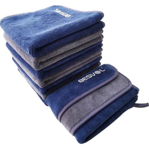 800GSM Coral Fleece Microfiber Towel Microfiber Cloth Car Wash Super Absorbent Cleaning Car Detailing Auto Care Drying Towels