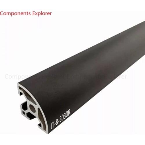Arbitrary Cutting 1000mm 3030 Arc Black Aluminum Extrusion Profile,Black Color