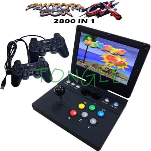 Clamshell mini arcade Retro Portable Console Pandora Box CX 2800 original joystick Button Can save Record high score function