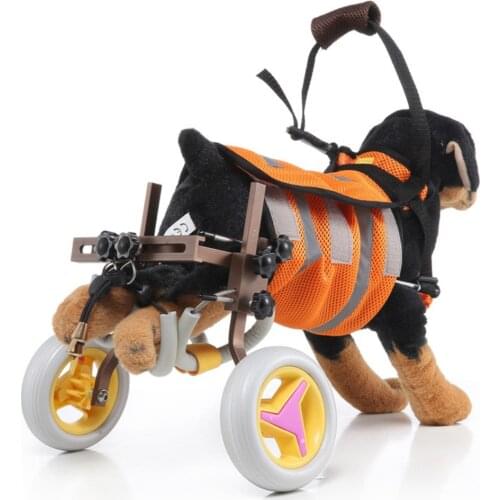 Adjustable Pet Dog Wheelchair Cart Disabled Dog Assisted Walk Car Pet Hind Leg Exercise Car for Hind Leg Rehabilitation Dog Walk