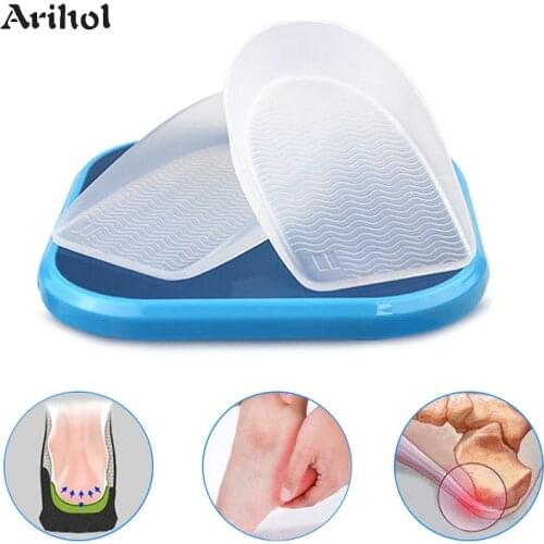 Silicone Gel Heel Cups Protector Non-Slip Heel Cushion Insoles for Plantar Fasciitis Bone Spurs Heel Pain Relief 1 Pair