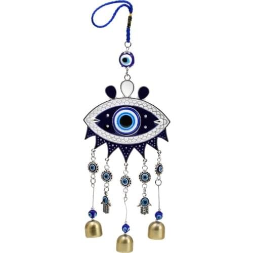 Retro Blue Evil Eyes Windchime Wind Bells Handcraft Pendant Home Garden Hanging Ornaments Decor