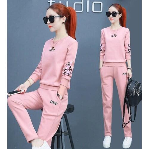 Spring Tie Dye Top Woman Outfits Sport Trousers For Female Suit Plus Size Women Clothing Printed Two Piece Womens Sports Suits