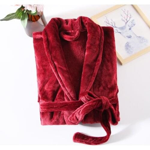 Spring Autumn Woman Flannel Bathrobes Absorbable Super Soft Dressing Gown Sleepwear Nightgown for Hotel Home Clothes
