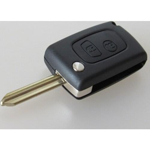 DAKATU Replacement Modified Flip Folding Remote Control Car Key Shell Case With 2 Buttons FOB for Peugeot Partner Boxer SX9