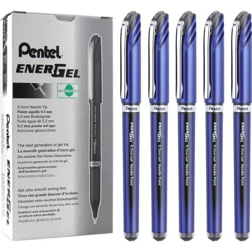 6 pcs Pentel EnerGel Liquid Gel Ink Pen-Quick Dry- Needle Point-0.5 mm