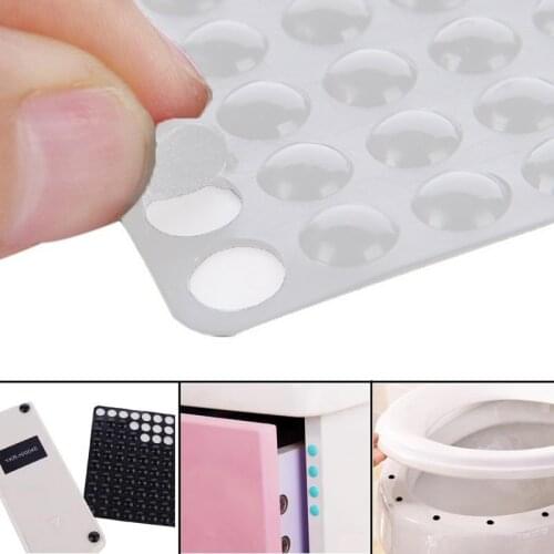 100PCS Self Adhesive Rubber Feet Clear Semicircle Bumpers Door Buffer Pad Door Stops Stopper Multi purpose