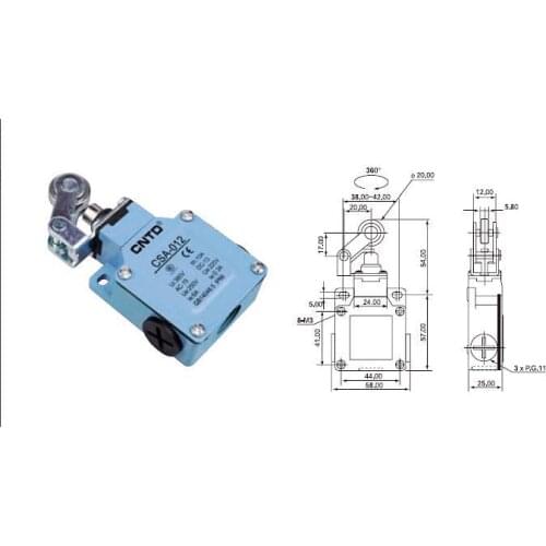 4Pcs/Lot Top Quality Original CNTD CSA-012 Limit Switch/Micro Switch Ui 380V Ith 10A