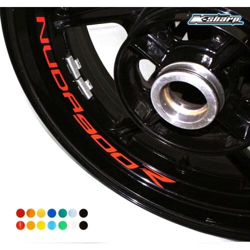 8 X custon inner rim decals wheel reflective Stickers stripes FIT NUDA 900R