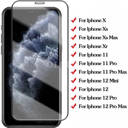 Smart Phones Accessories Screen Protector For Iphone 12Pro XS 11 Pro Max 12 Mini Glass for Iphone 12 11 Xr X S Iphone12 Pro Film