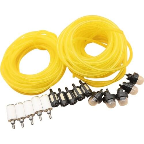 2 Sizes Petrol Fuel Line Hose with Fuel Filter Primer Bulbs Chainsaw Parts