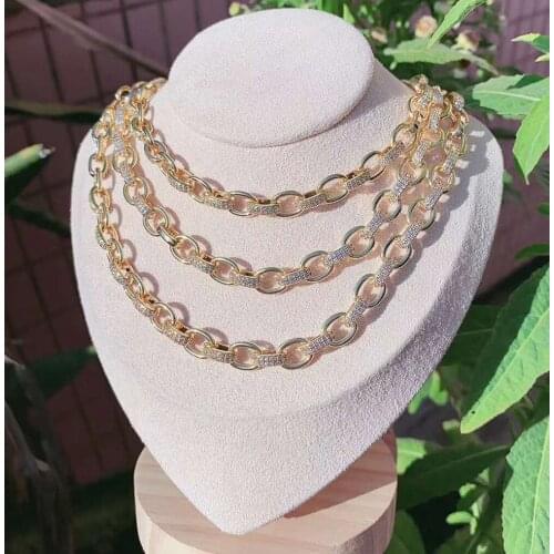 Top Cubic Zirconia wedding Geometric chain high quality jewelry