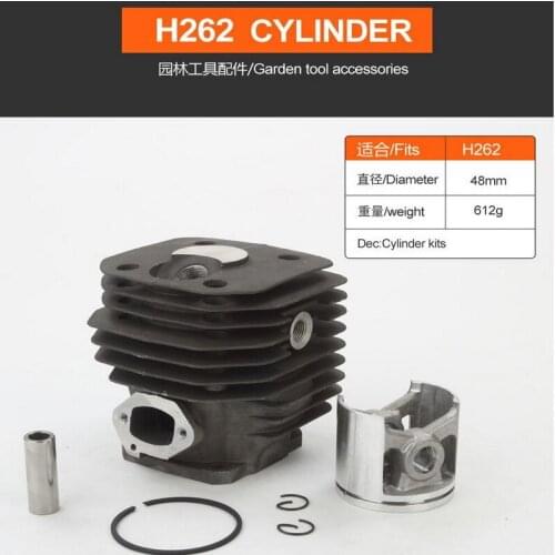 Free shipping of 1set ceramic coated cylinder assembly for HUS chainsaw H262 aftermarket repair&replacement high cost effect