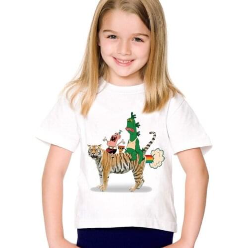 Children Funny T-shirts Cartoon Print Uncle Grandpa Kids Summer Short Sleeve Tee Casual Tops Baby Clothes For Boys/Girls tshirt