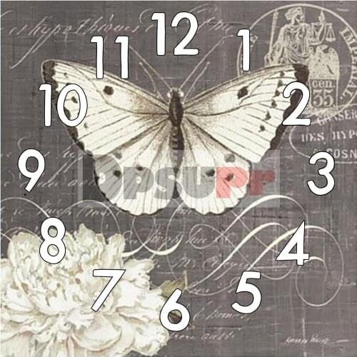 Dpsupr 5D Diamond Painting Kit With Clock Mechanism Cross stitch Full Square Round Diamond Embroidery Butterfly Mosaic Home G127