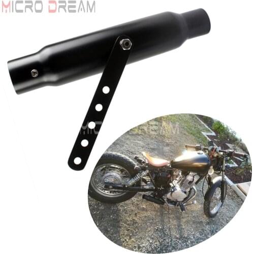1pcs Motorcycle 12" Shortly Exhaust Mufflers Black Silencer Pipes for Triumph Honda Yamaha Suzuki Kawasaki Scrambler Cafe Racer