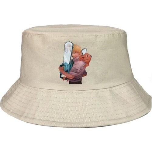 Chainsaw Man print Simple Style Fisherman cap Panama Street Side Seaside Beach Tourism Bucket Hat Drivers Cap