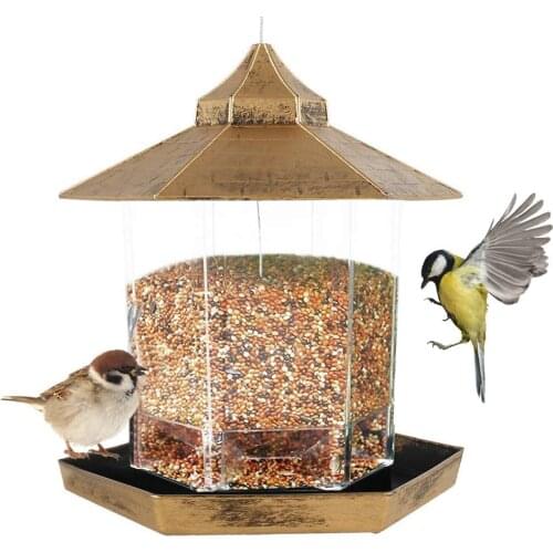 Bird Feeder Plastic Hanging Lantern Bird Feeder Outdoor Garden Wild Bird Seed Feeder Food Container for Garden Birds Feeding