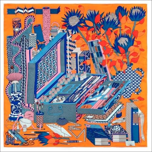 Square Silk Twill Scarf Hand Rolled Silk Twill Scarf 90*90cm Head Scarves Designers 90 Scarf