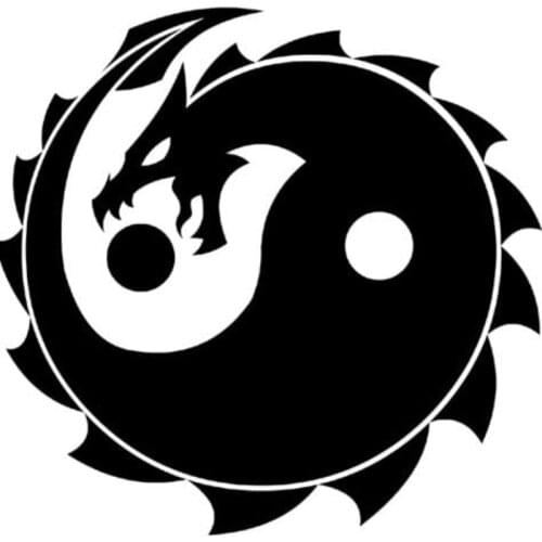 Dragon Yin Yang Peace Decal Vinyl Car Sticker Cover Scratches Waterproof Anti-UV Car Window Body Decorative Stickers Accessories