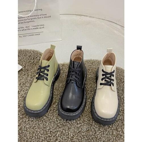 2021 spring and autumn new womens British style Martin boots hot style Korean version of wild thick-soled motorcycle boots