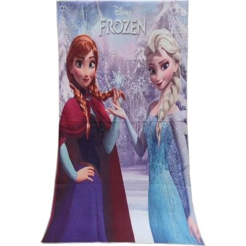 Disney Cute Minnie Mouse Beach Towel Frozen Elsa and Anna Bath Towels Blanket Soft Water Absorbing Breathable Children Kid Throw