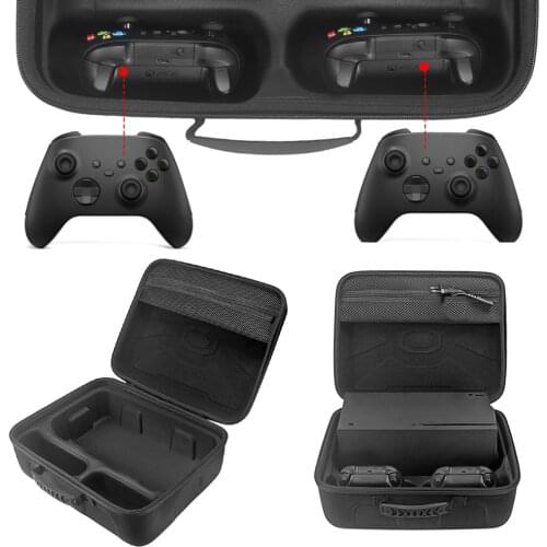 EVA Portable Carrying Case Well Organized for Xbox Series X Game Console Travel Controllers Storage Bag Games Accessories