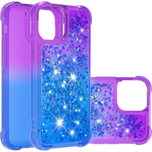 Multicolor Quicksand Liquid Glitter Case For Iphone 13 Pro Cases Shockproof TPU Bumper Clear Protection Cover Iphone13Pro Max