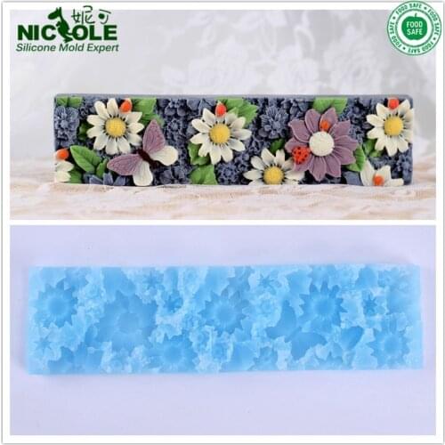 Nicole Handmade Silicone Flower Mat Only Used For D0019 and D0020 Silicone Loaf Soap Mold