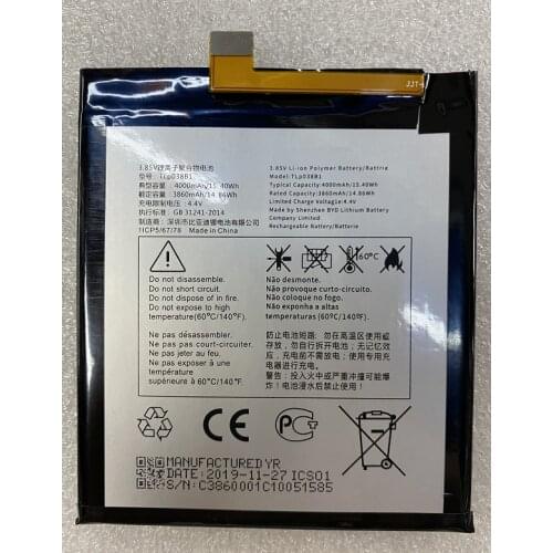 HST New 4000mAh TLp038B1 Replacement Battery for Alcatel One Touch 5090Y 7071D 7071DX XL A7 LTE Dual SIM TD-LTE Phone Batteries