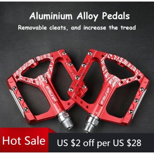 Ultralight Bicycle Pedals MTB Road Bike Pedals DU Bearings Cycling Aluminium Anti-slip CNC Quick Release Pedals Flat Platform