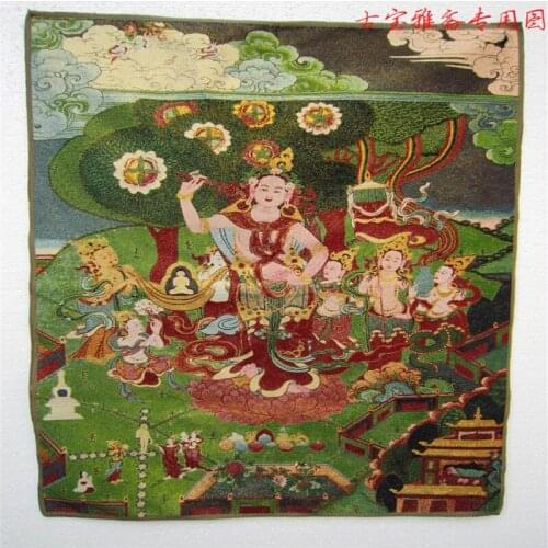 Tibet Buddhist Thangka silk embroidery like Home Furnishing hanging like decoration wholesale