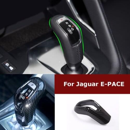 Carbon Fiber For Jaguar E-PACE e-pace ABS Interior Plastic Gear Shift Head Cover Trim Car Accessories