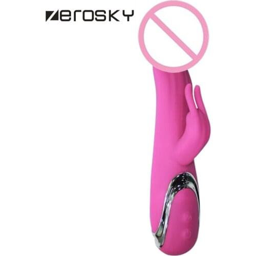 Zerosky Rabbit Vibrator Waterproof 7 Speed G spot Rotation Vibrating Massager Dildo Vibrators For Women Sex Toys