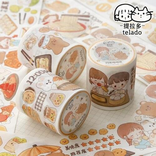 1pcs/1lot Decorative Adhesive tapes Eat eat Japanese Scrapbooking DIY Paper Scrapbooking Stickers 5m