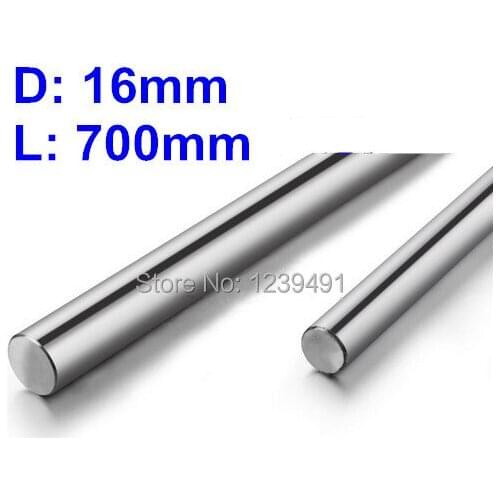 2pcs 16mm - 700mm Chrome Plated Linear Round Shaft