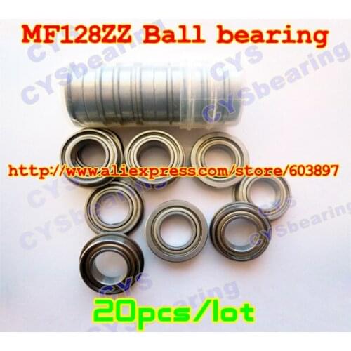 20pcs /lot MF128ZZ MF128ZZ 8X12X3.5mm 8*12*3.5mm MF128-2Z flanged radial shaft ball bearing